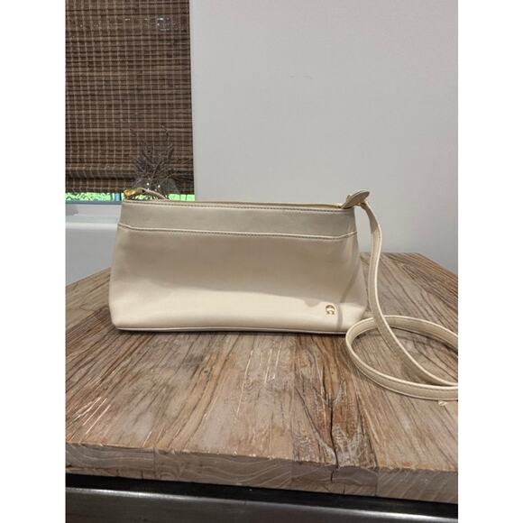 ETIENNE AIGNER Vintage Ivory Genuine Leather Shouder Bag/Evening Bag - Picture 1 of 9